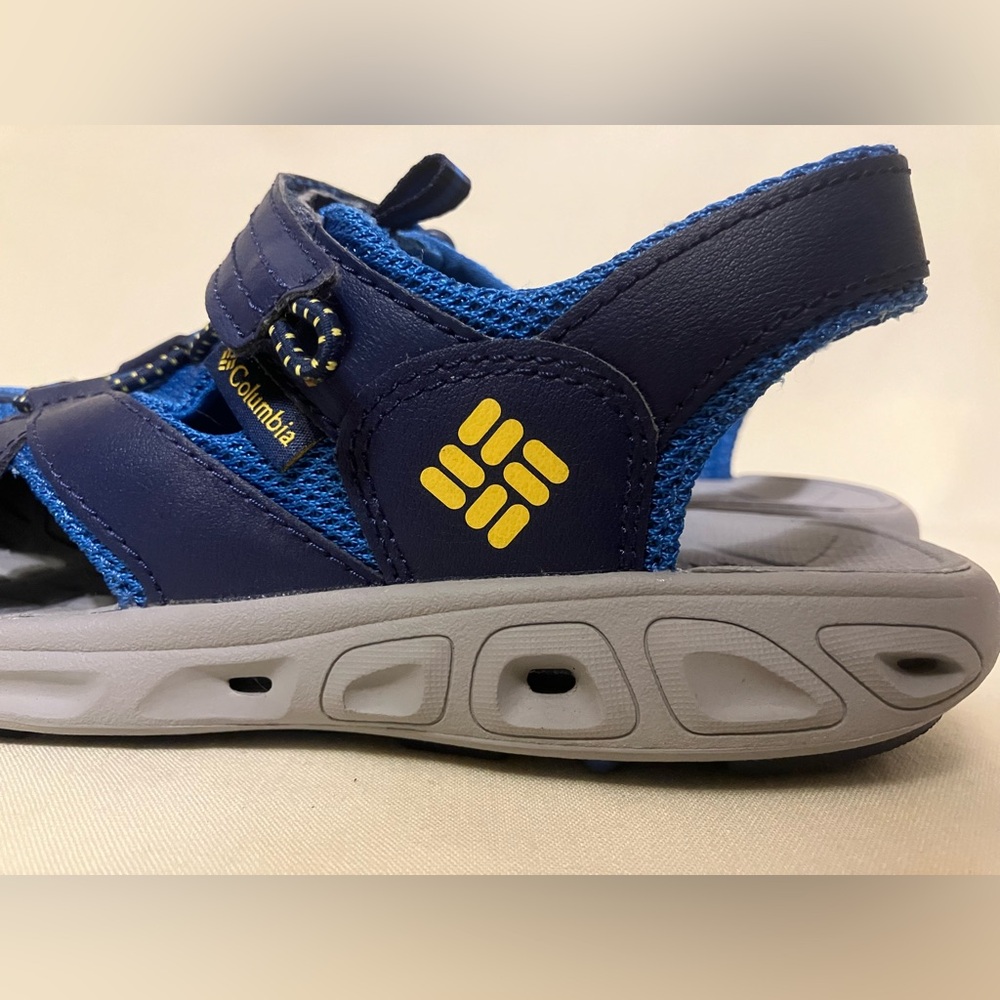 Columbia Techsun Wave Omnishield Boys Blue Hook And Loop Sandals Shoes Size 4 - Picture 6 of 16